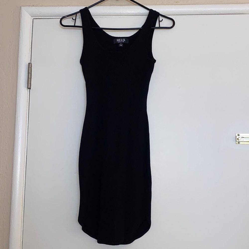 Ribbed black dress